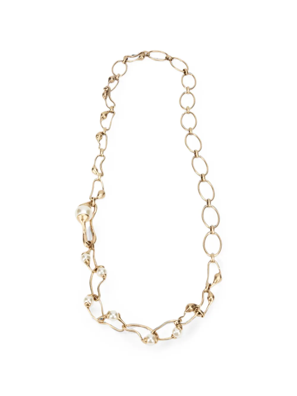 Weekend Max Mara Wkabronte faux-pearl cable-link necklace - Oro