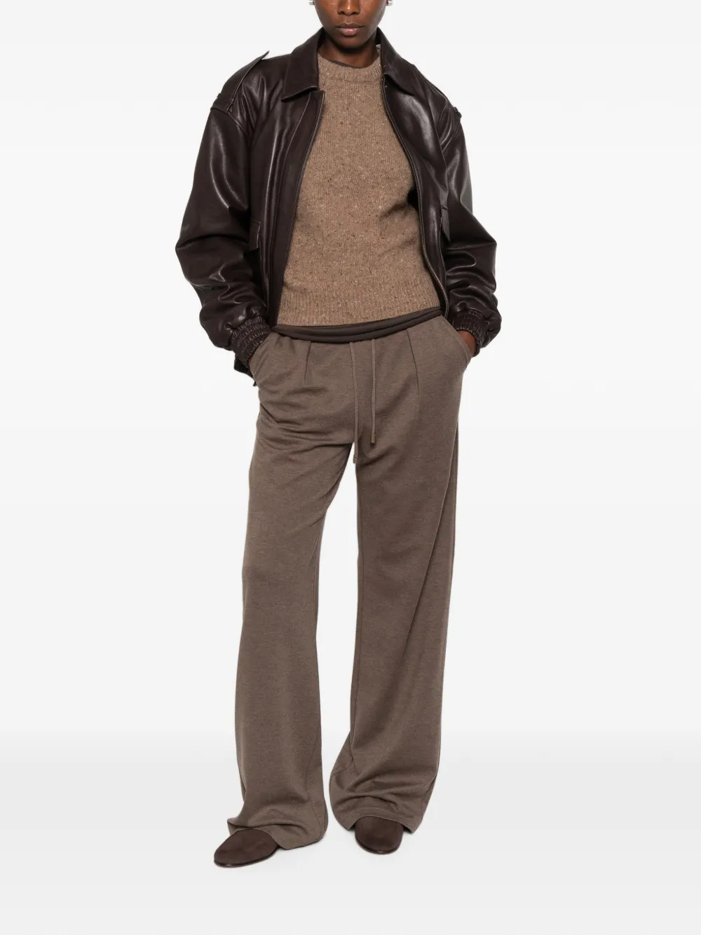 Max Mara Trainingsbroek met trekkoord Bruin