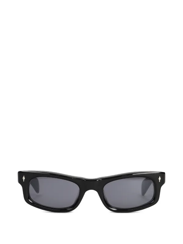 Jacques Marie Mage Initials Rectangle-frame Sunglasses in Black