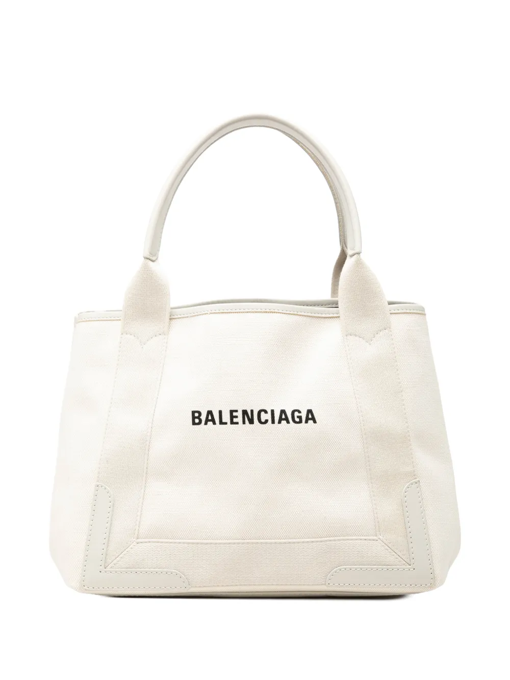 Balenciaga Pre-Owned 2019 Canvas Navy Cabas S tote bag - Bianco