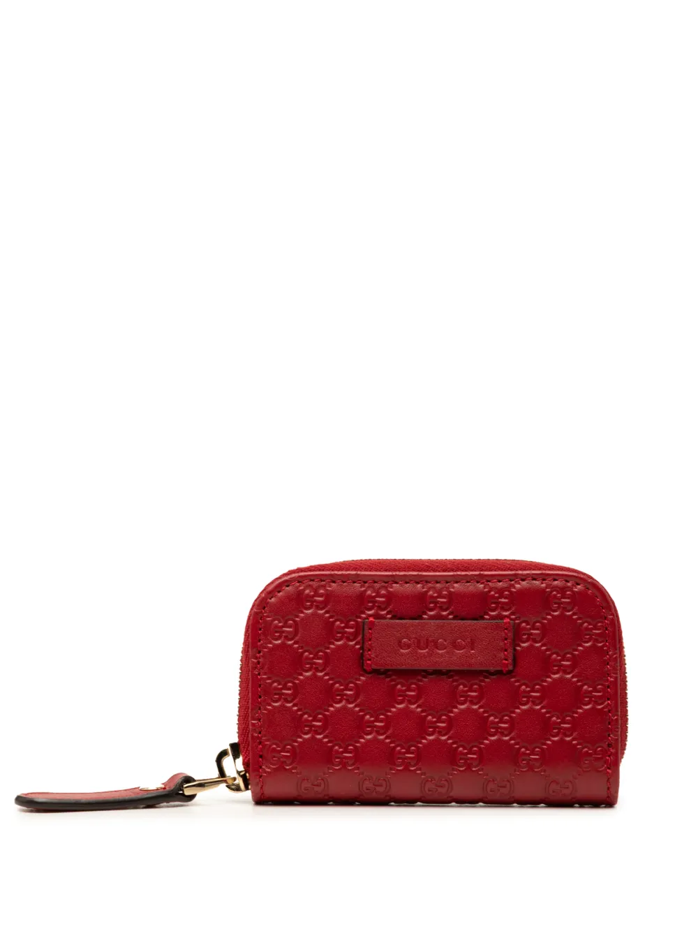 Gucci Pre-Owned 2000-2015 Microguccissima Zip Around Purse coin pouch - Rosso