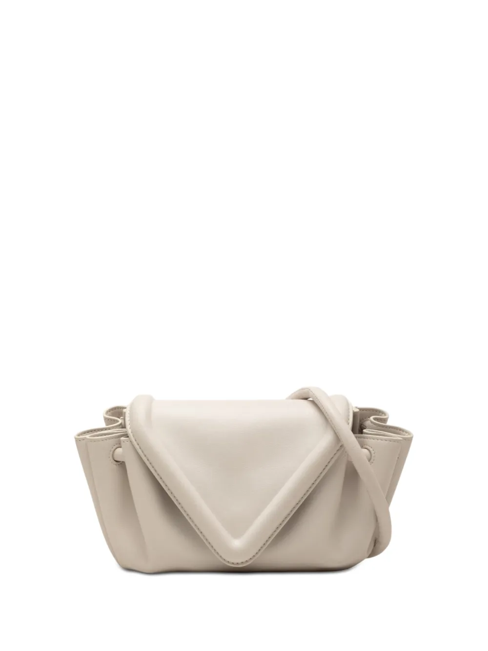 Bottega Veneta Pre-Owned 2012-2026 Small Lambskin Beak crossbody bag - Grigio