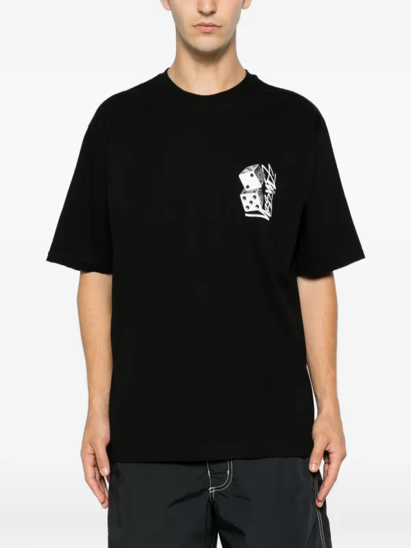 Stüssy dice-print Cotton T-shirt | Black | FARFETCH PH