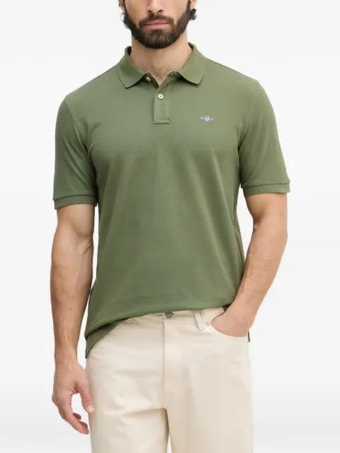 Gant logo-embroidered piqué polo shirt
