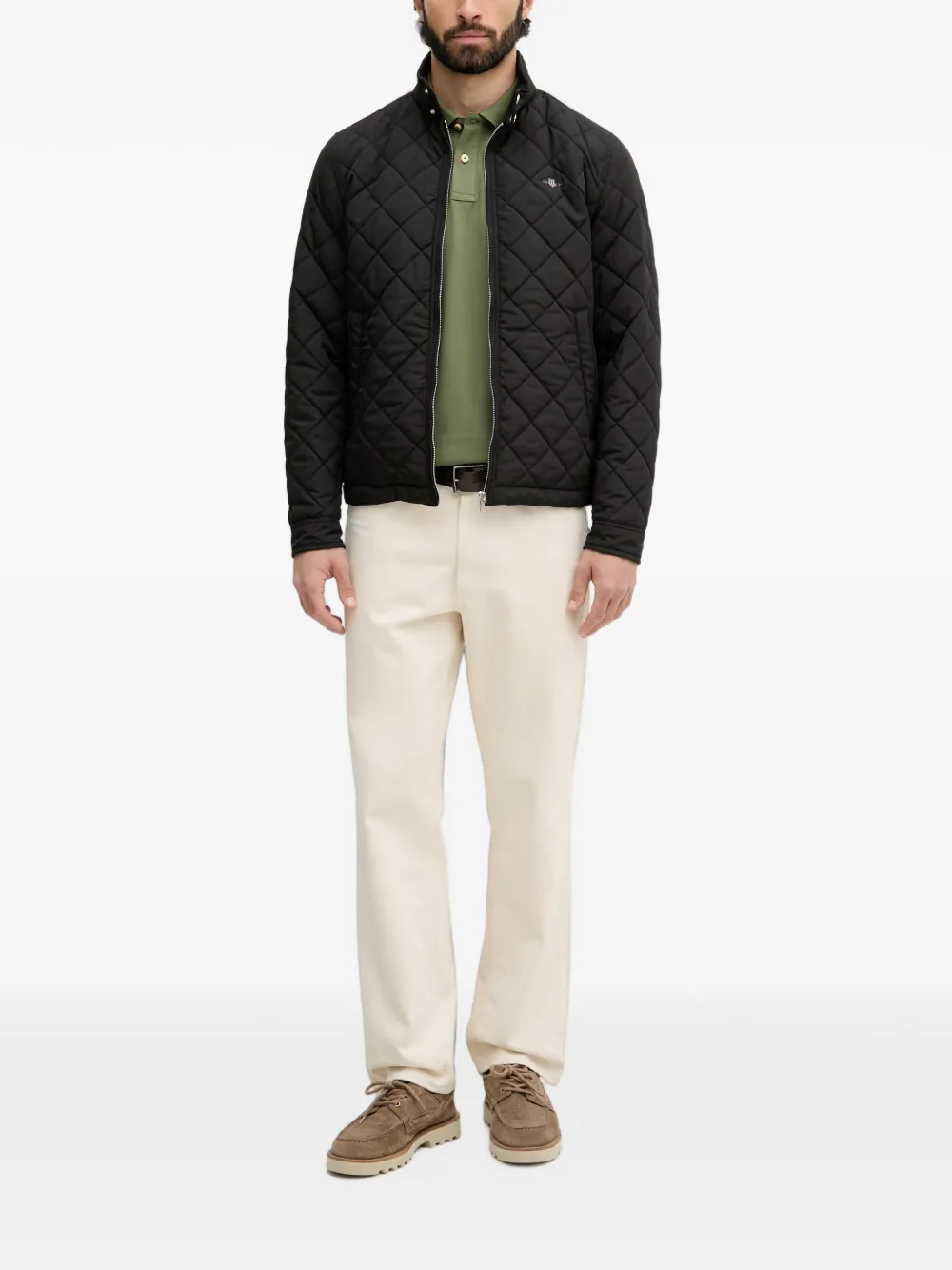 Gant Piqué poloshirt met geborduurd logo Groen