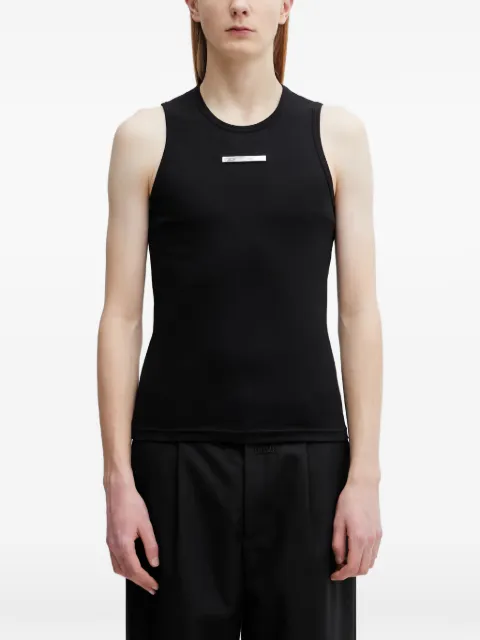 HELIOT EMIL logo-plaque ribbed vest