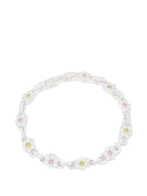 Hatton Labs crystal-embellished floral-link bracelet