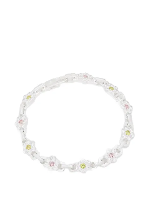 Hatton Labs crystal-embellished floral-link bracelet