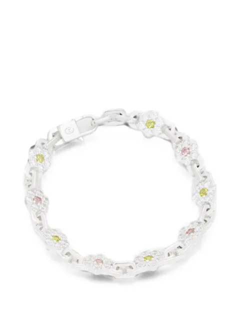 Hatton Labs floral-motif crystal-embellished bracelet