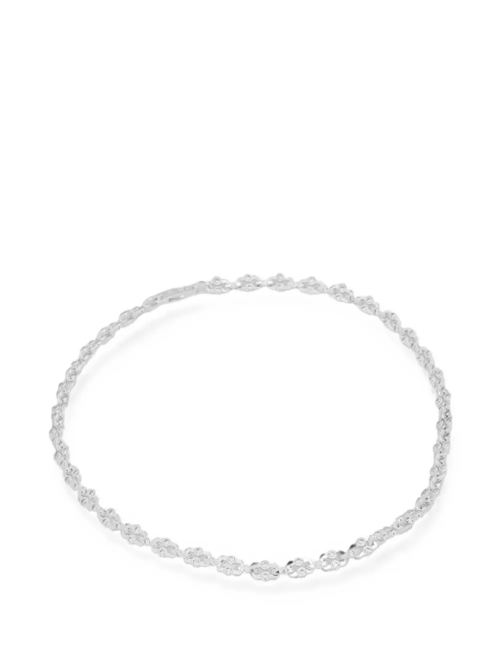 Hatton Labs crystal-embellished chain-link necklace - Argento