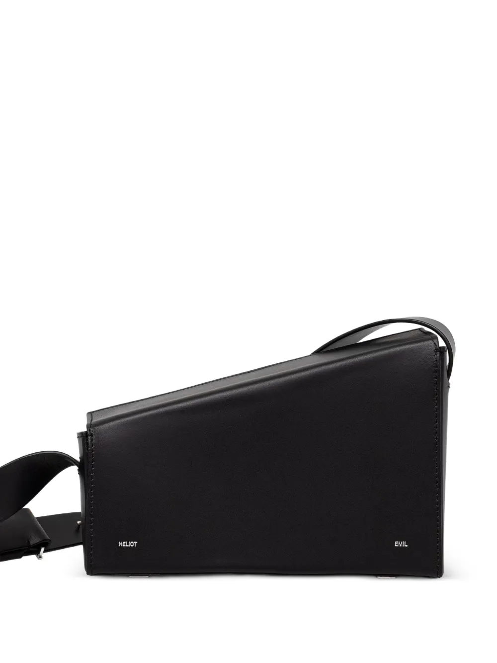 HELIOT EMIL asymmetric logo-print belt bag - Nero