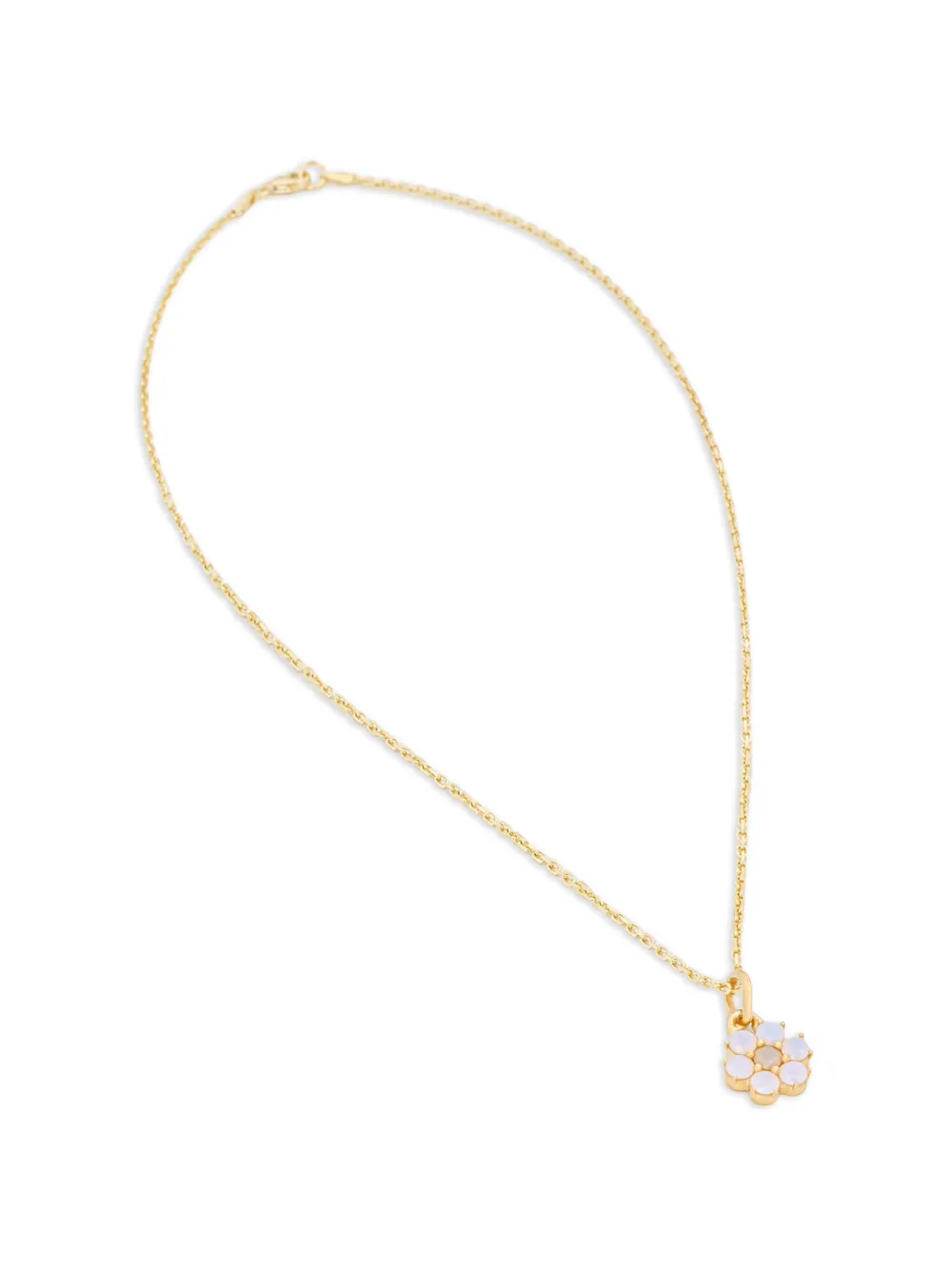 Hatton Labs flower-pendant cable-link necklace - Oro