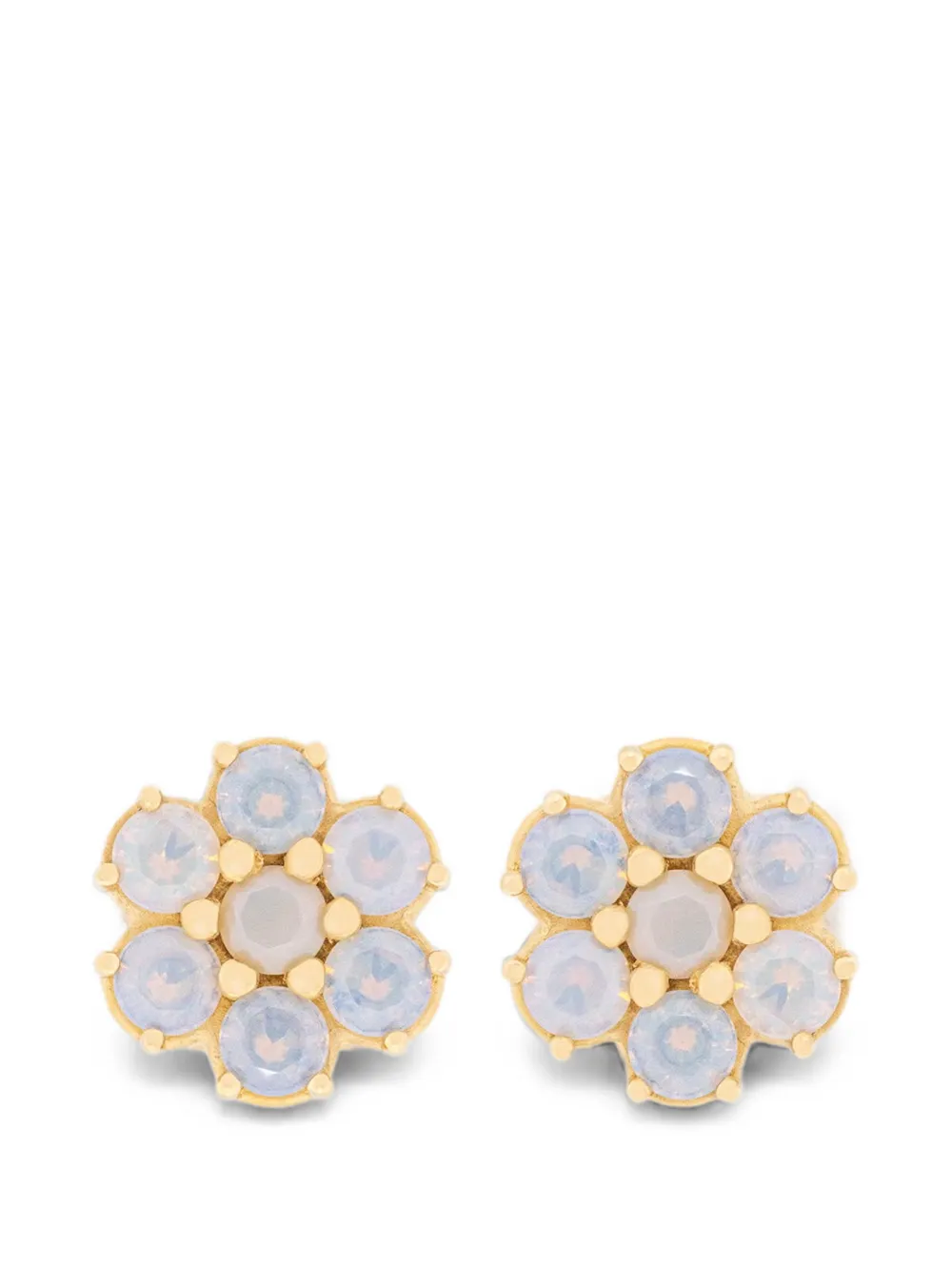 Hatton Labs floral crystal-embellished earrings - Oro