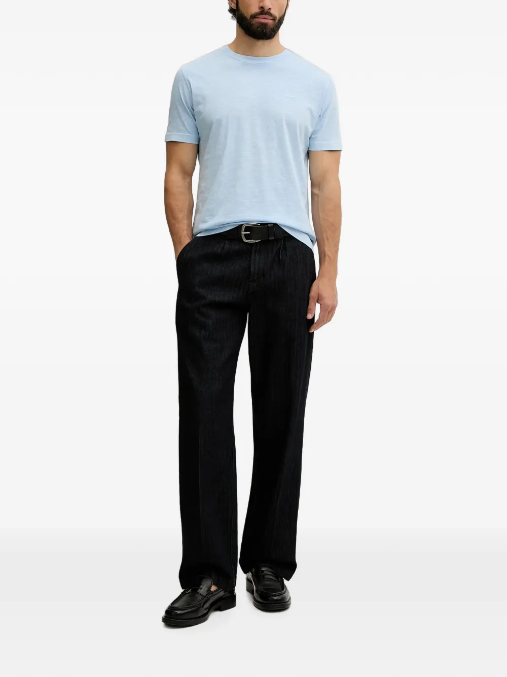 Gant T-shirt met geborduurd logo Blauw