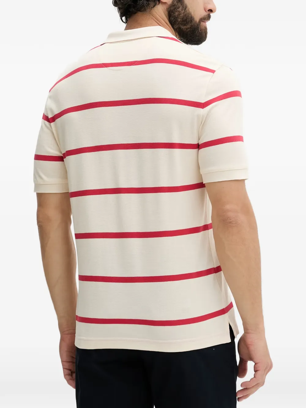 Gant Gestreept poloshirt Beige