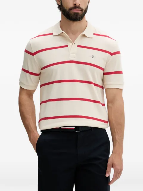 Gant striped short-sleeve polo shirt