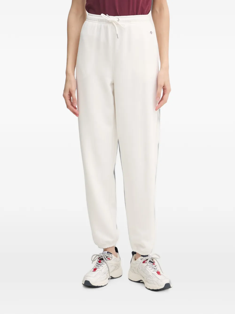 Gant logo-embroidered track pants - Bianco