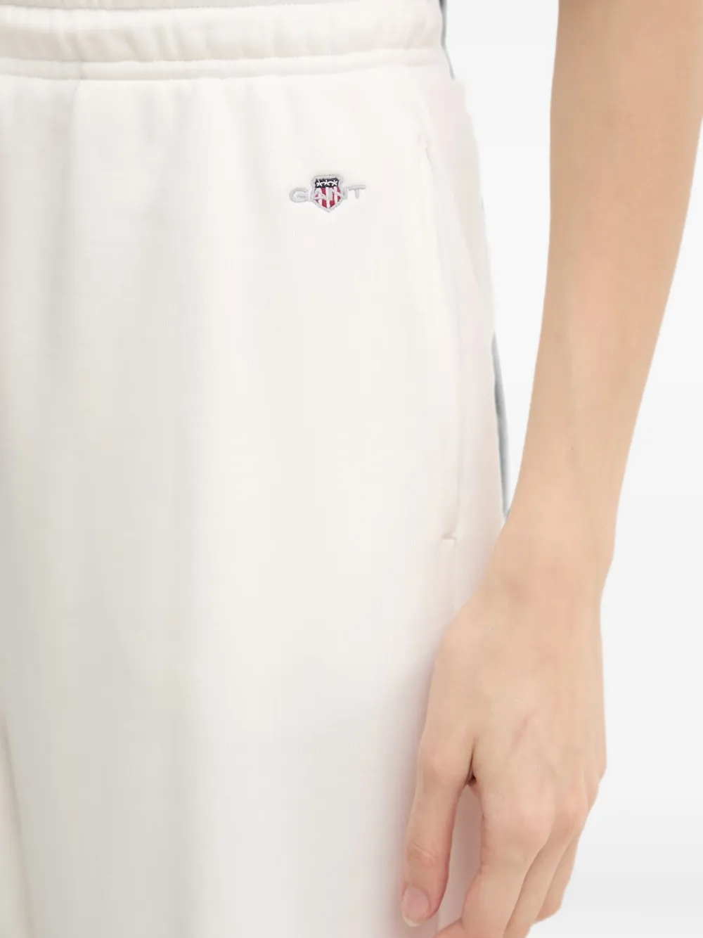 Gant Trainingsbroek met geborduurd logo Wit