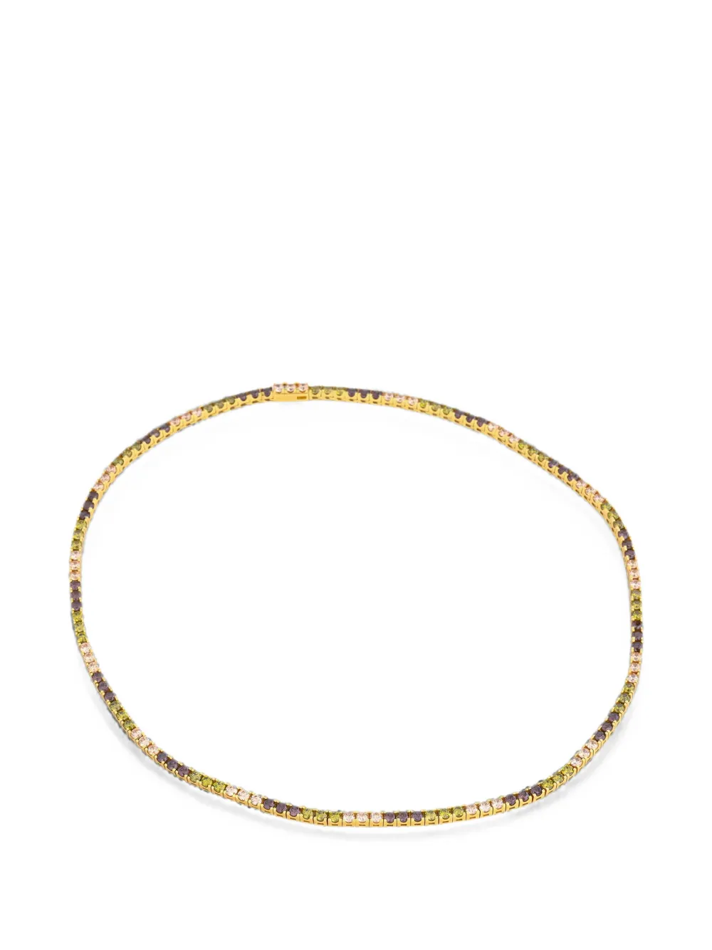 Hatton Labs crystal-embellished tennis necklace - Gold