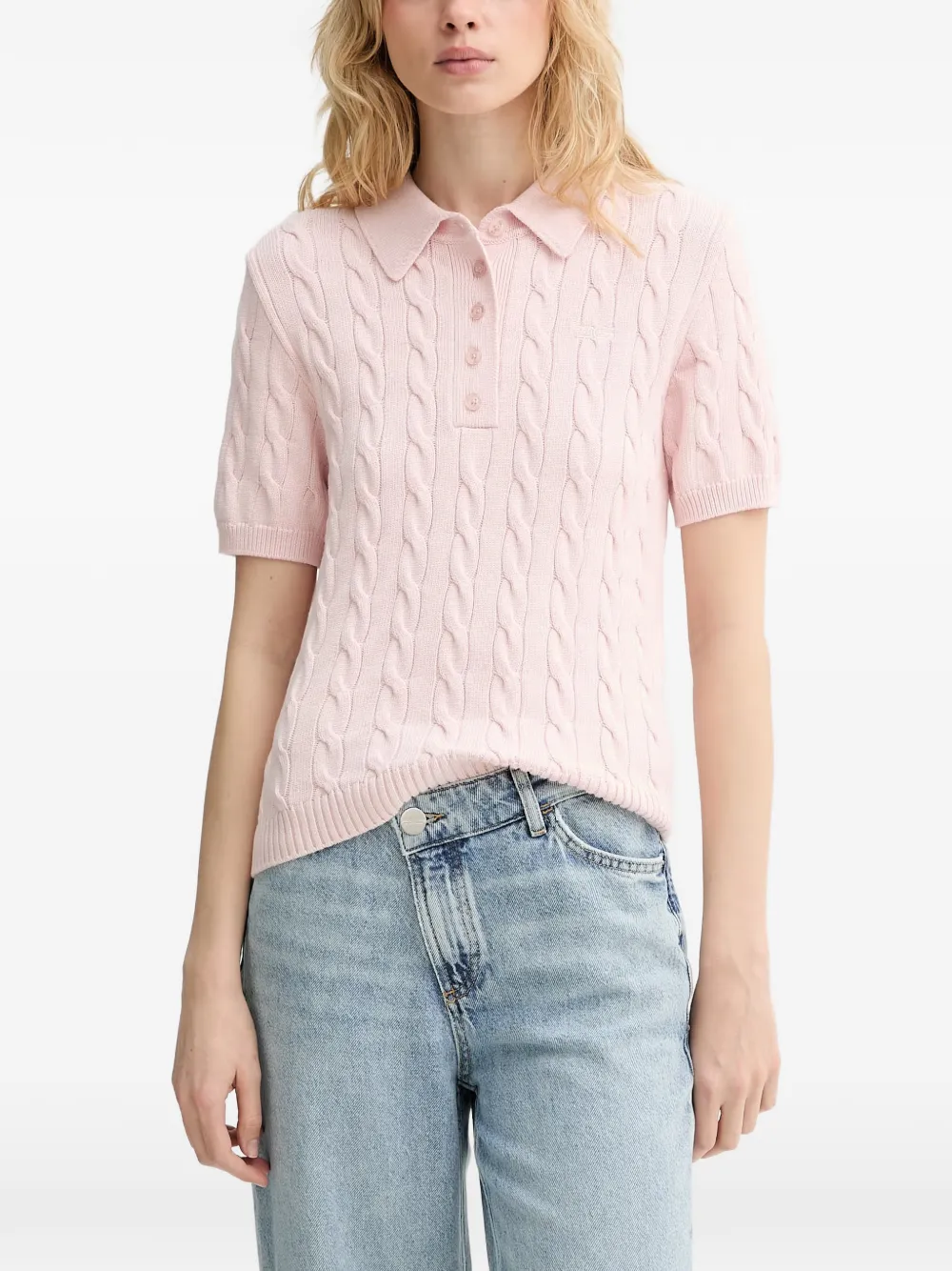 Gestuz GZthilla short-sleeve polo top - Rosa