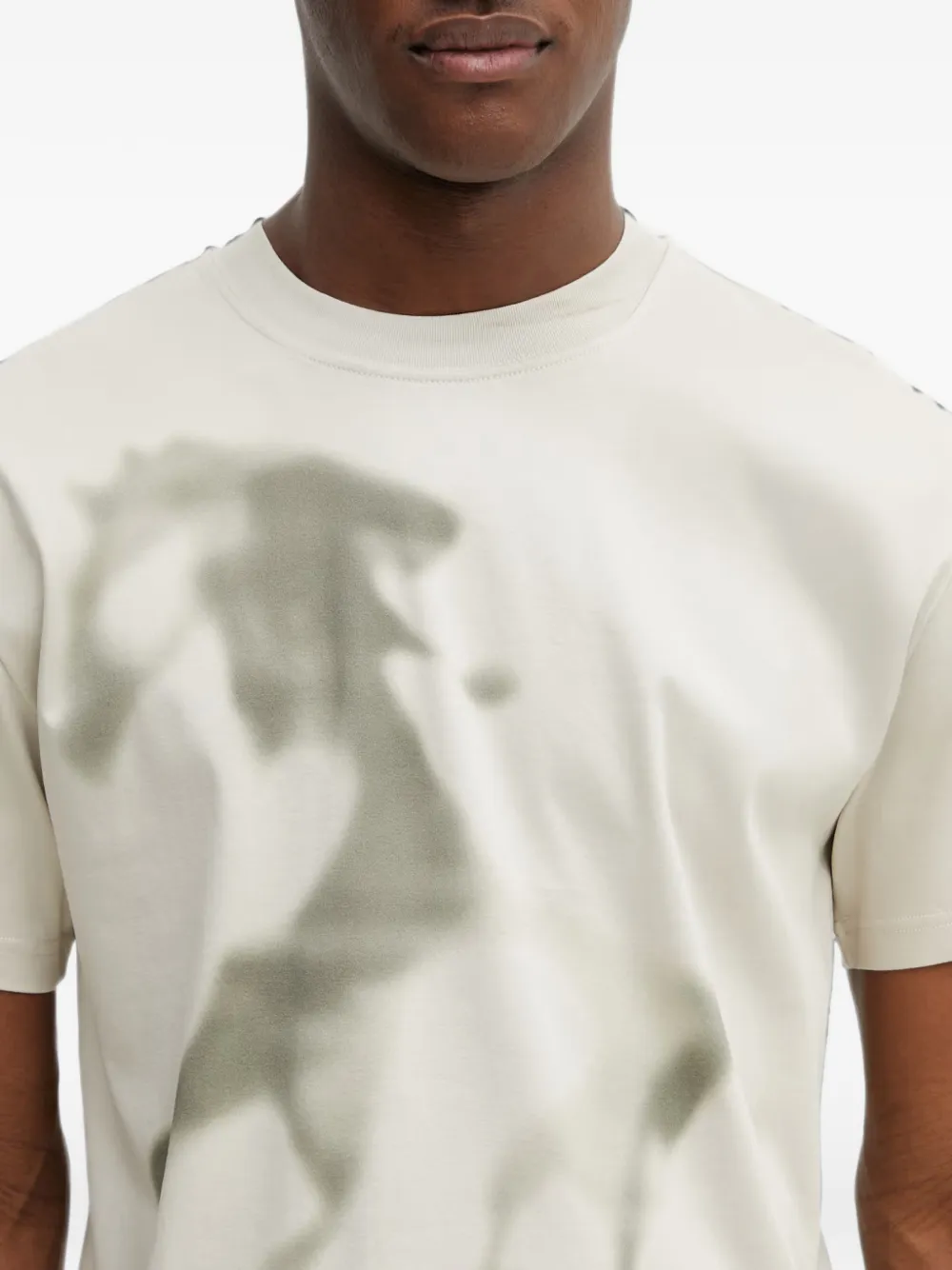 HELIOT EMIL T-shirt met grafische print Beige