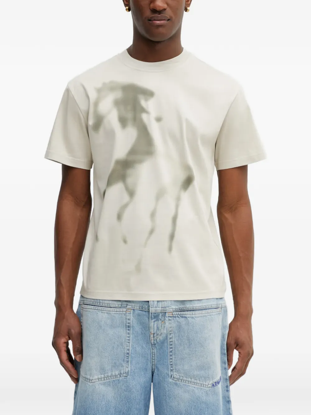 HELIOT EMIL graphic-print T-shirt - Toni neutri