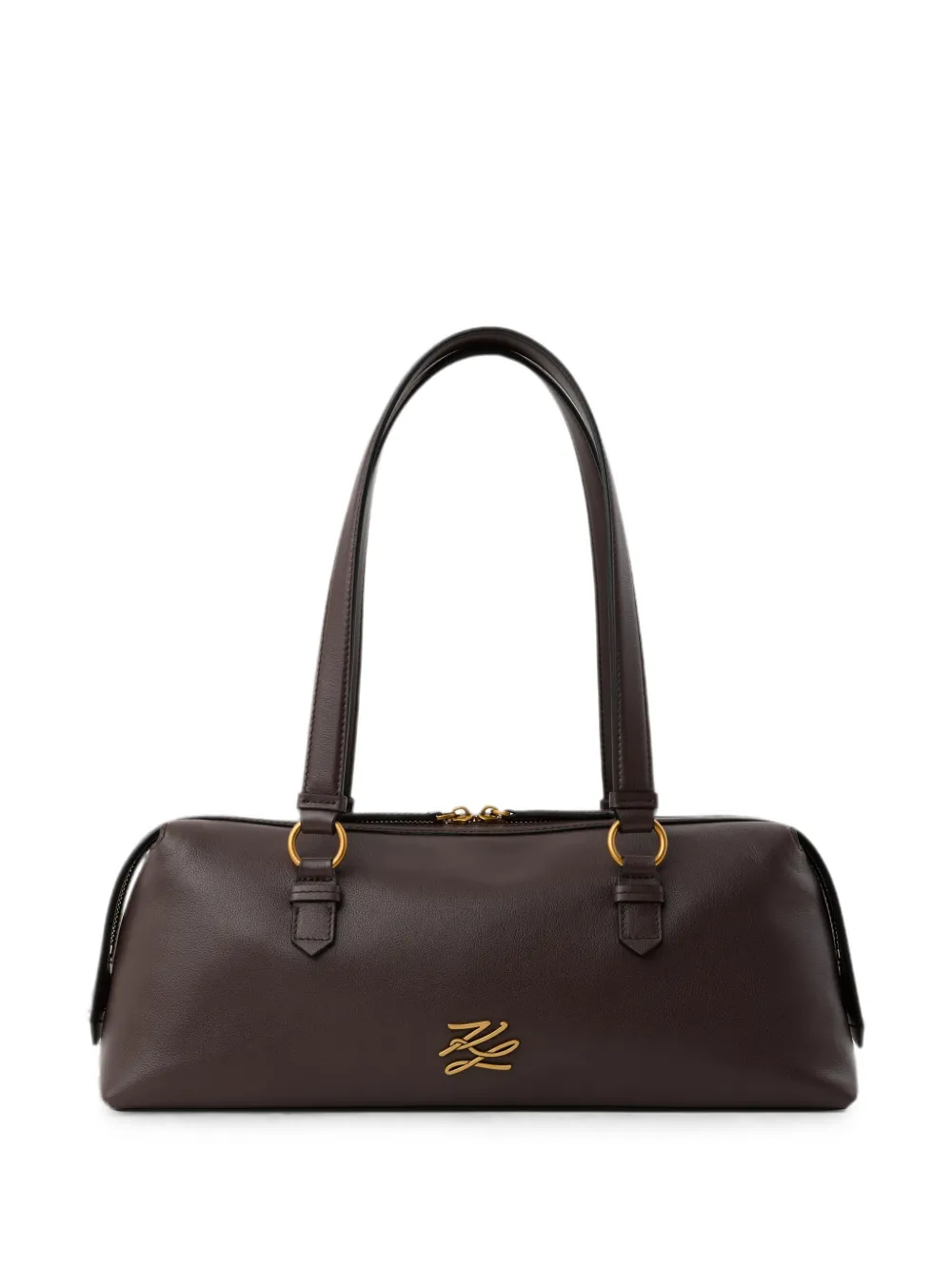Karl Lagerfeld medium K/Autograph bowling bag - Marrone