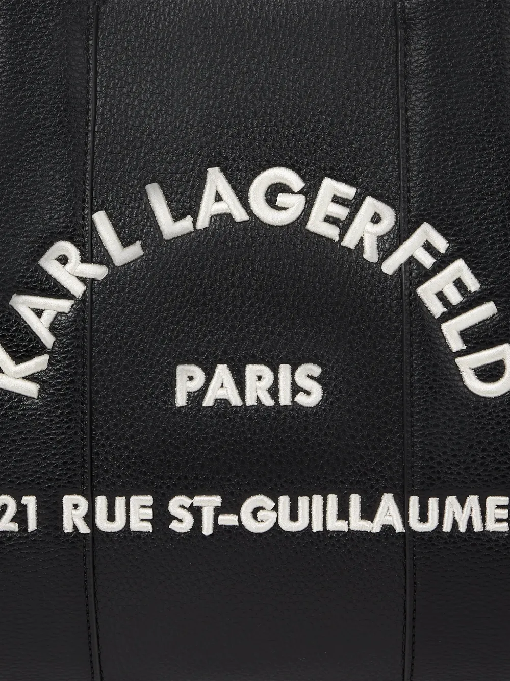 Karl Lagerfeld Medium Rue St-Guillaume vierkante lammy shopper Zwart