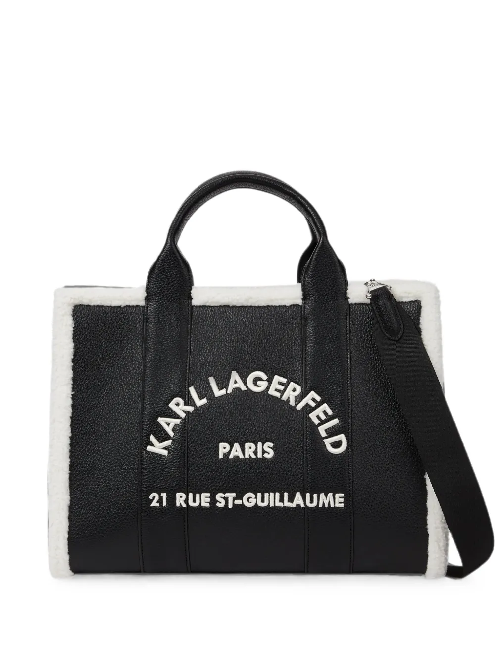 Karl Lagerfeld Borsa tote Rue St-Guillaume media - Nero