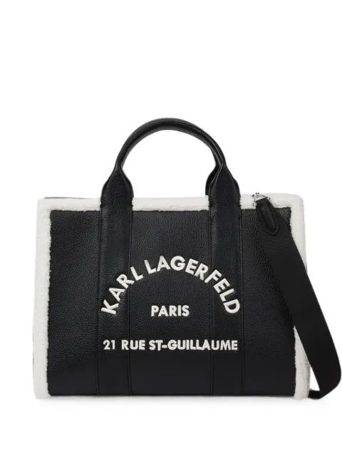 Karl Lagerfeld Rue St-Guillaume medium faux-shearling tote bag