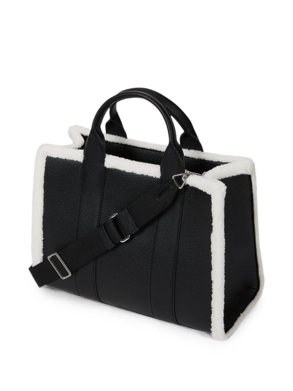 Karl Lagerfeld Medium Rue St-Guillaume vierkante lammy shopper Zwart
