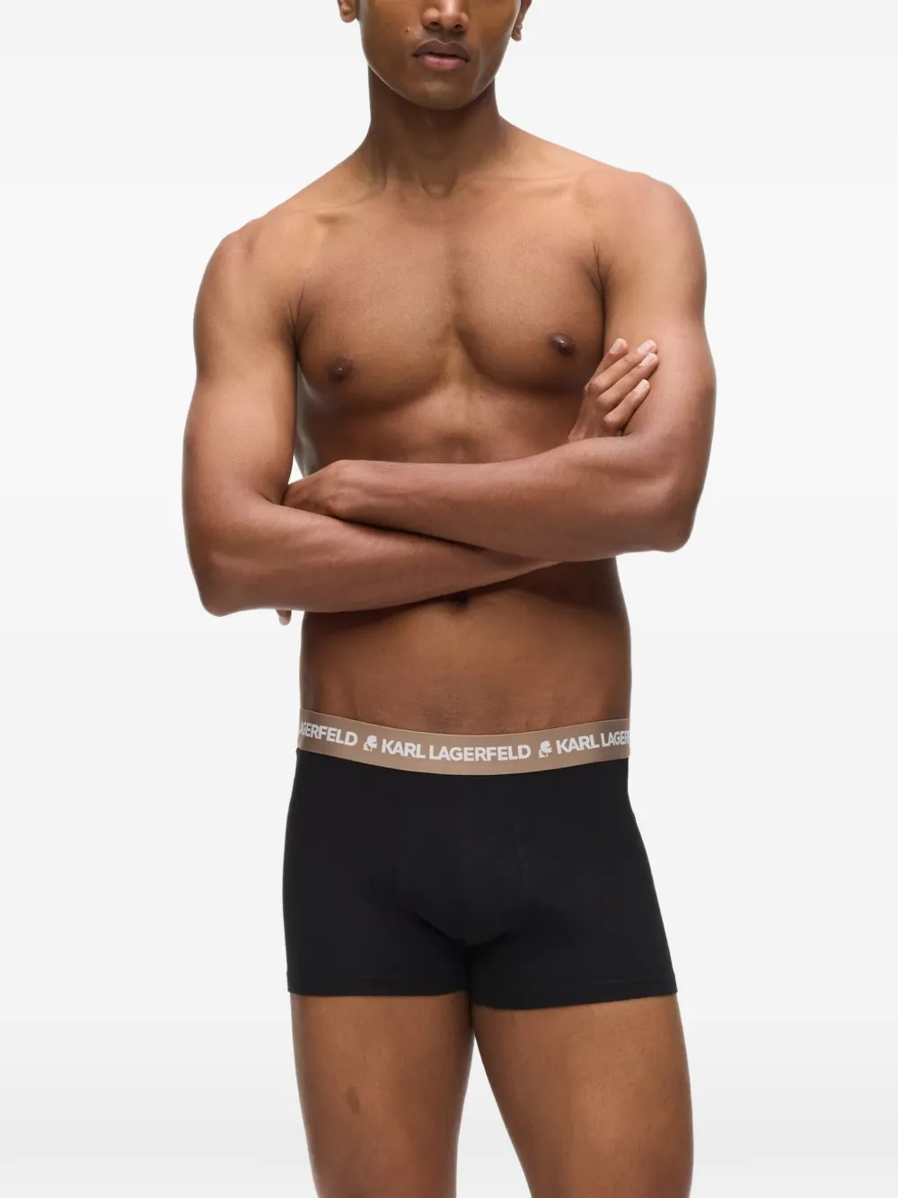 Karl Lagerfeld Vijf boxershorts met contrasterende tailleband Zwart
