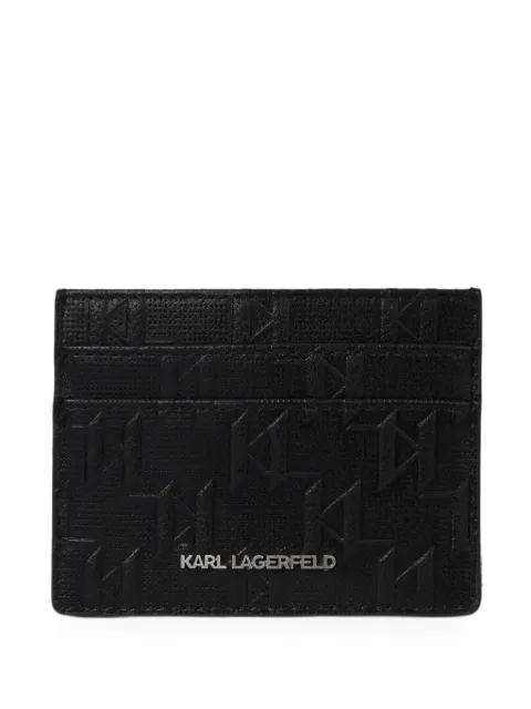 Karl Lagerfeld monogram perforated card holder