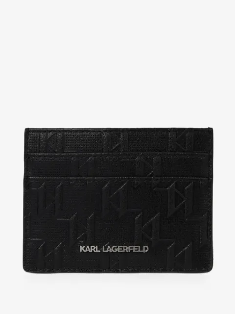 Karl Lagerfeld monogram perforated card holder