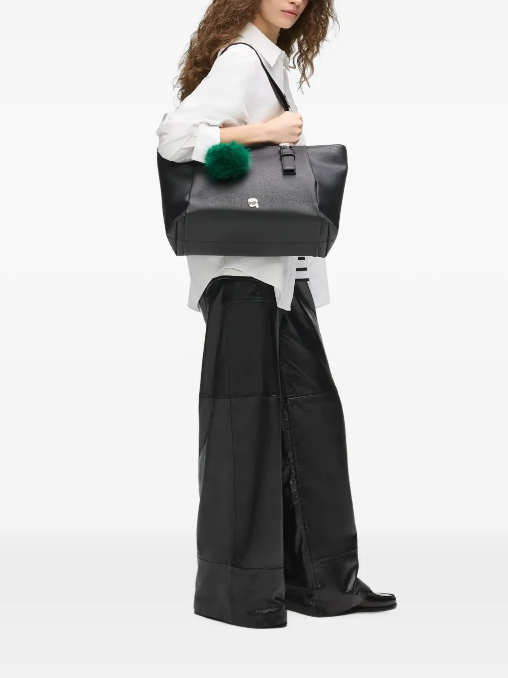 Karl Lagerfeld Grote Ikon shopper met textuur Zwart