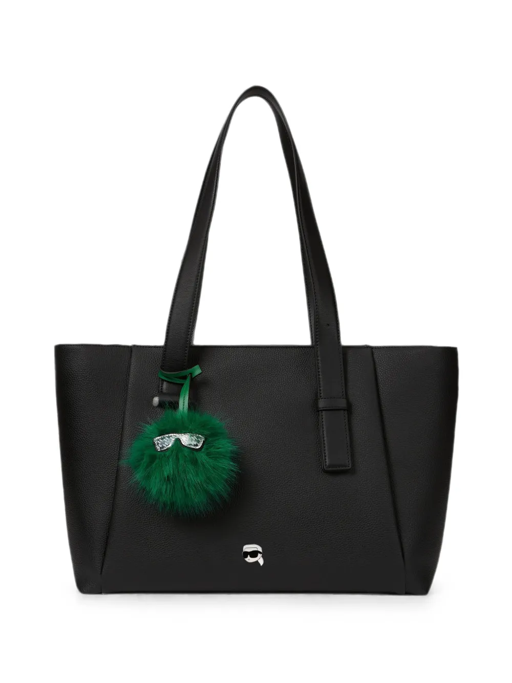 Karl Lagerfeld large Ikon pebble tote bag - Black