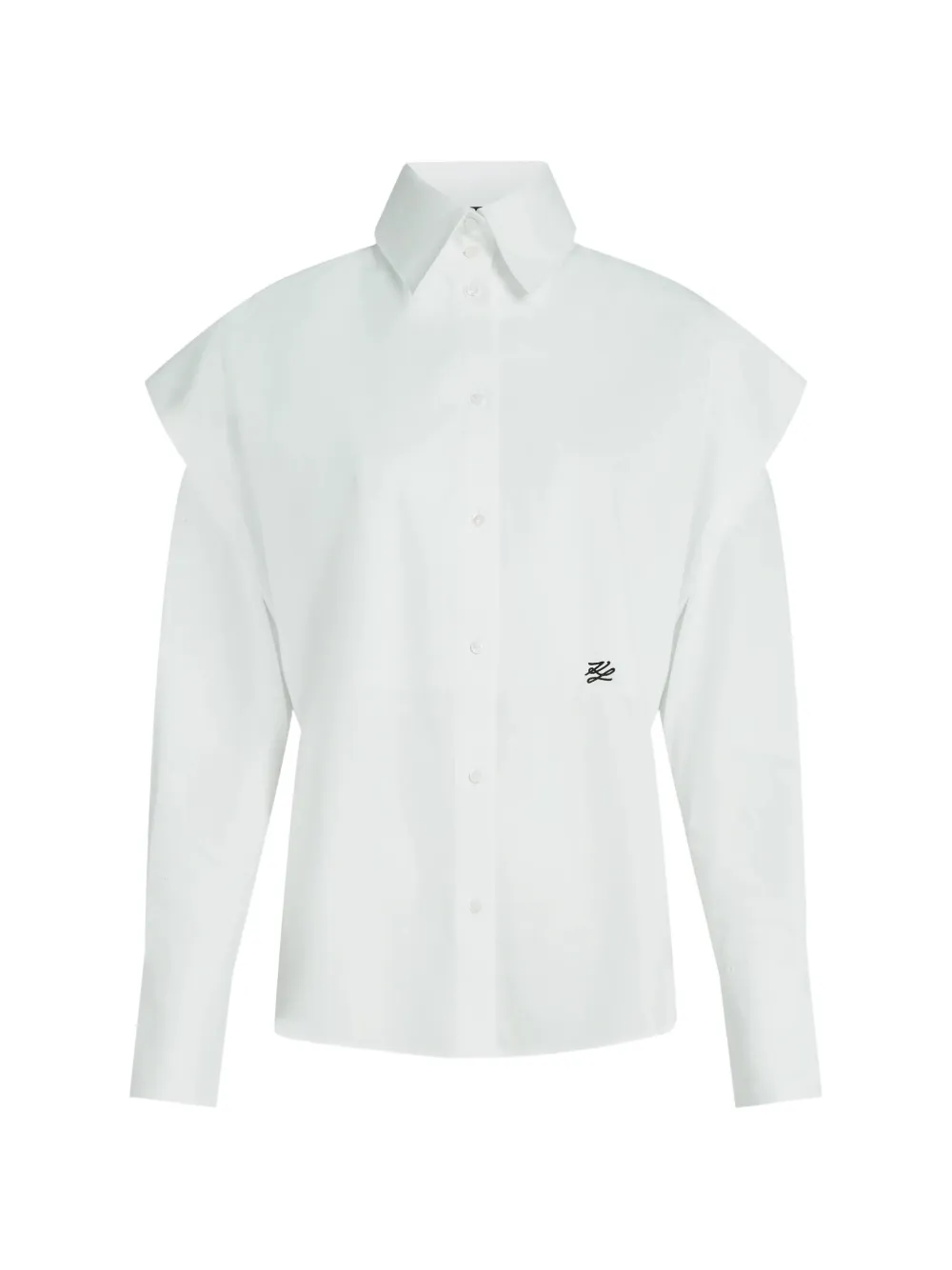 Karl Lagerfeld Hemd mit Schulterdetail - Weiß