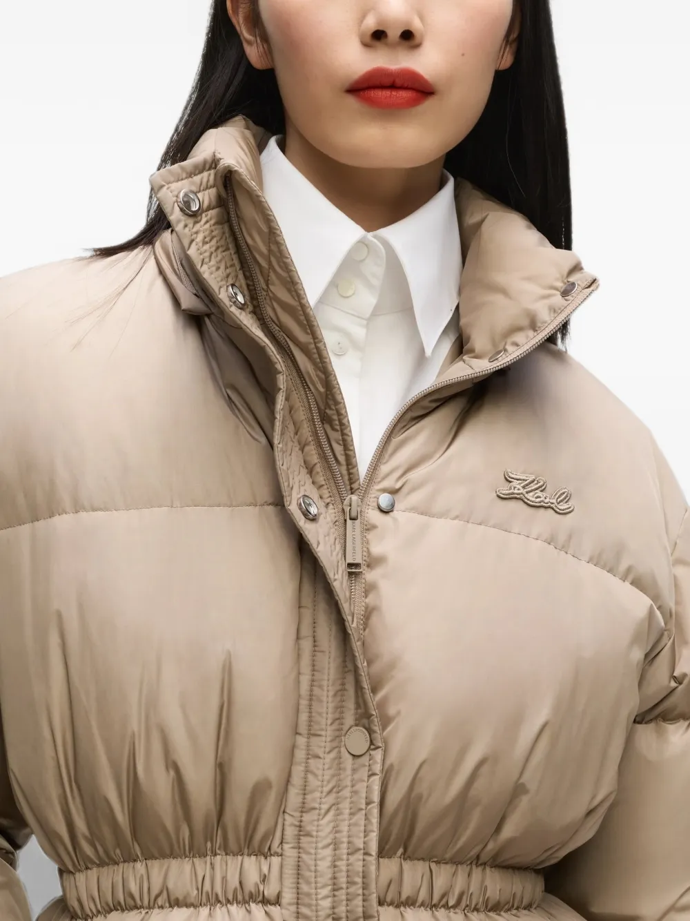 Karl Lagerfeld Getailleerd donsjack Beige