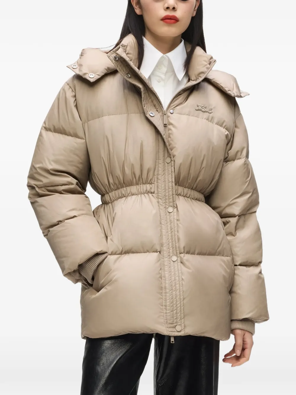 Karl Lagerfeld Getailleerd donsjack Beige