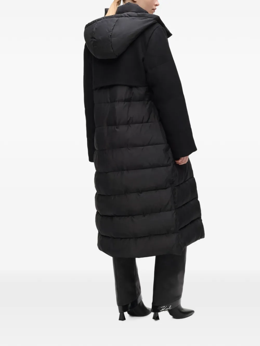 Karl Lagerfeld Donsjack met ceintuur Zwart