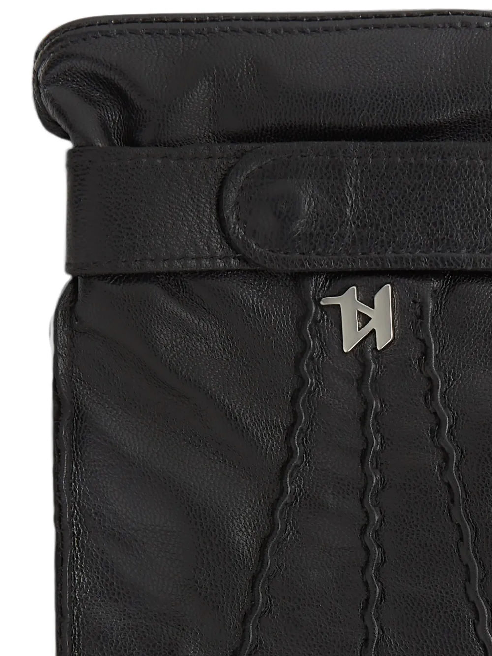 Karl Lagerfeld K Monogram leren handschoenen Zwart