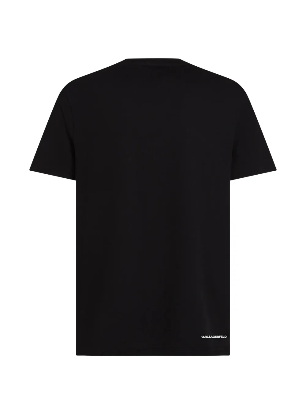 Karl Lagerfeld T-shirt van wolblend met monogram Zwart
