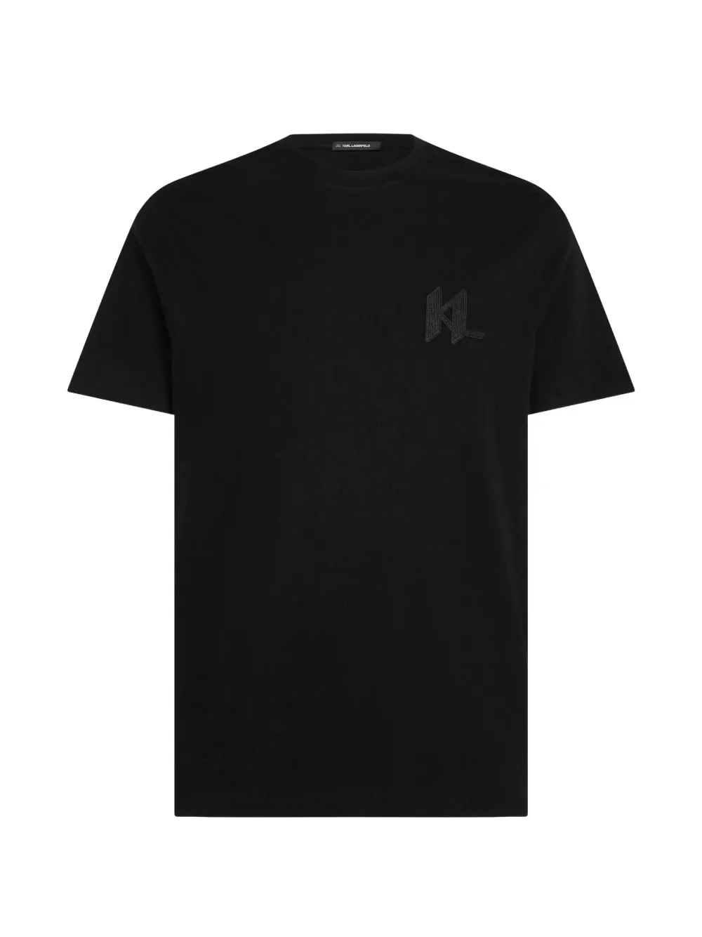 Karl Lagerfeld monogram wool-blend T-shirt - Nero