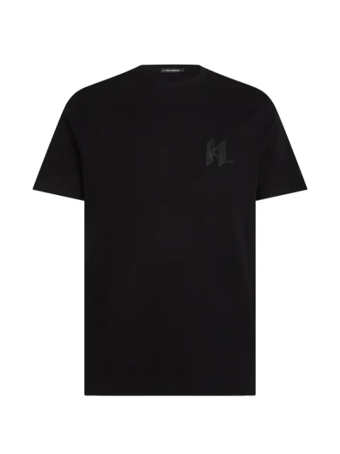 Karl Lagerfeld monogram wool-blend T-shirt