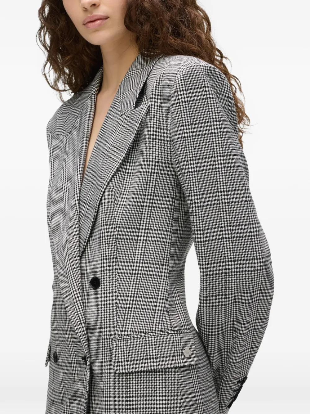Karl Lagerfeld Geruite blazer met structuur Zwart