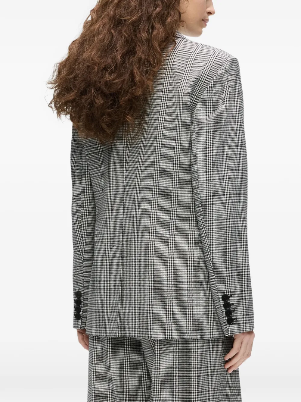 Karl Lagerfeld Geruite blazer met structuur Zwart