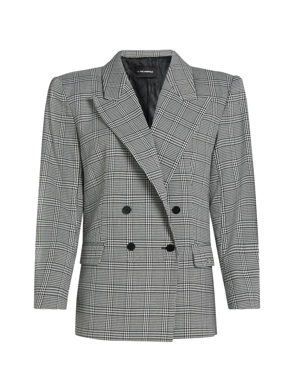 Karl Lagerfeld Blazer mit Karomuster - Schwarz