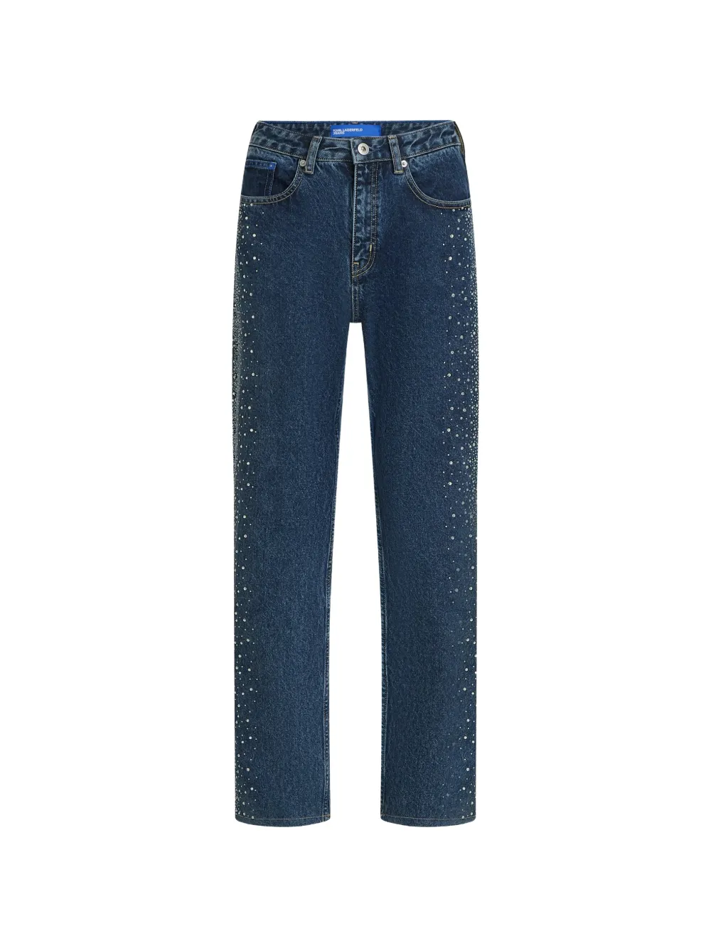 Karl Lagerfeld Jeans crystal-embellished straight-leg jeans - Blau