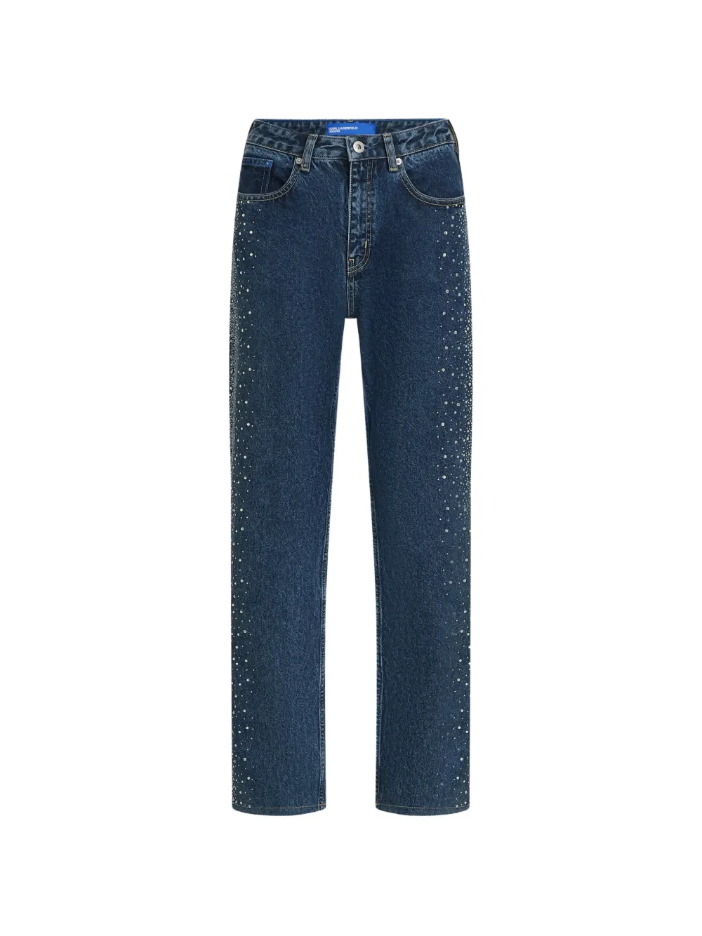Karl Lagerfeld Jeans crystal-embellished straight-leg jeans - Blau