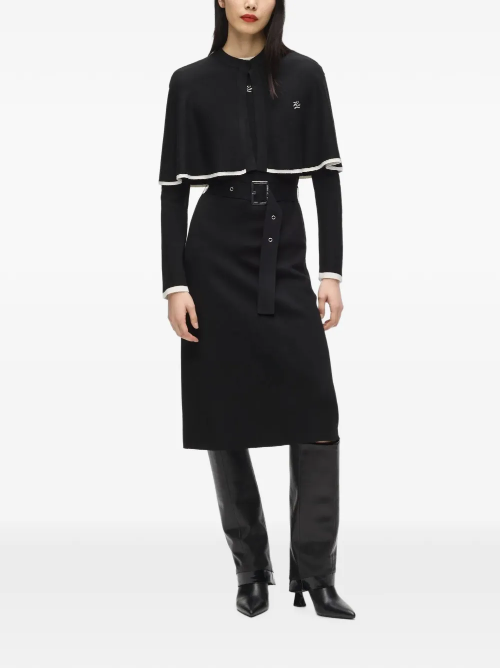 Karl Lagerfeld transformable cape dress